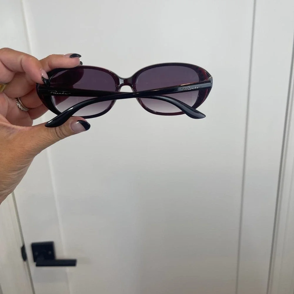 Piranha Rhinestone Burgundy Purple Sunglasses Y2K